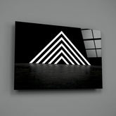 Neon Triangle Glass Wall Art.